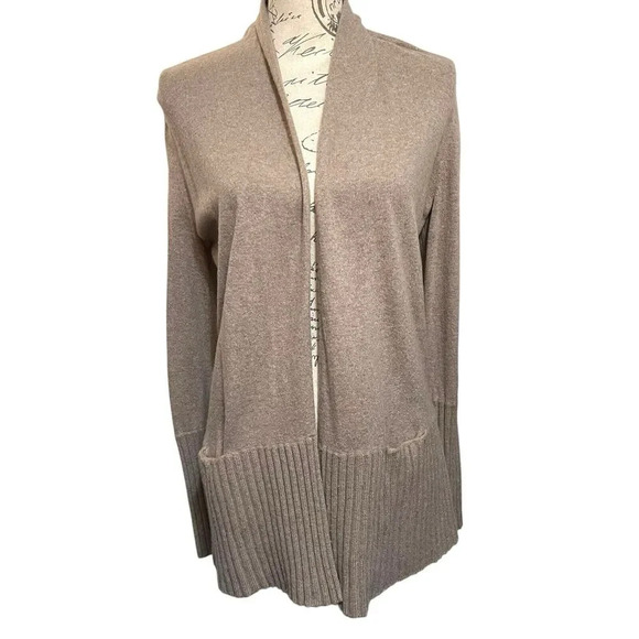 Banana Republic Luxury Cashmere Wool Blend Open Front Cardigan academia Size S - Picture 1 of 7